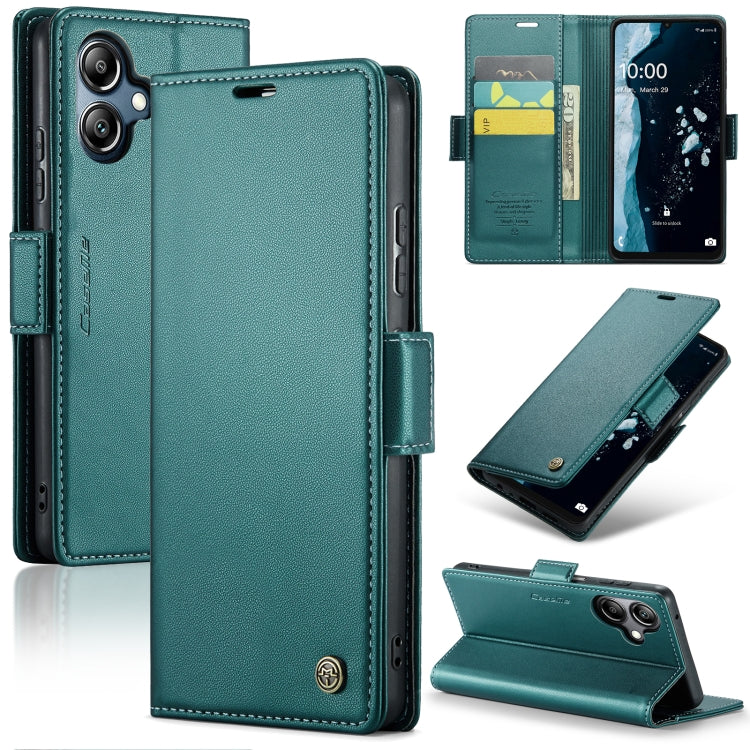 For Samsung Galaxy A06 CaseMe 023 Butterfly Buckle Litchi Texture RFID Anti-theft Leather Phone Case(Green) - Galaxy Phone Cases by CaseMe | Online Shopping South Africa | PMC Jewellery | Buy Now Pay Later Mobicred