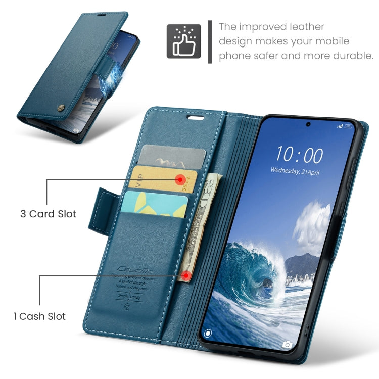 For Xiaomi 14T CaseMe 023 Butterfly Buckle Litchi Texture RFID Anti-theft Leather Phone Case(Blue) - 14T Cases by CaseMe | Online Shopping South Africa | PMC Jewellery | Buy Now Pay Later Mobicred