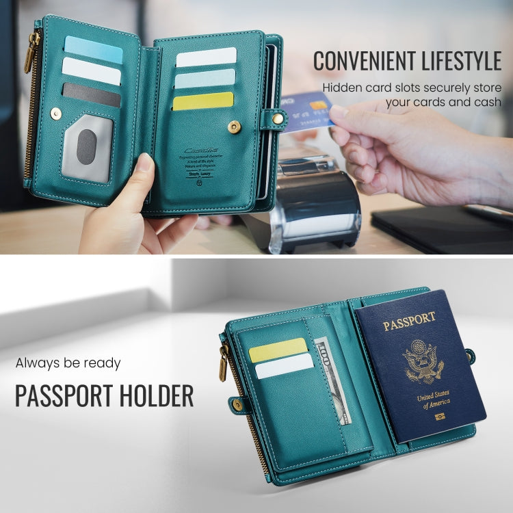 CaseMe-Me60 Multi-functional Anti-theft Swipe Passport Wallet(Green) -  by CaseMe | Online Shopping South Africa | PMC Jewellery | Buy Now Pay Later Mobicred