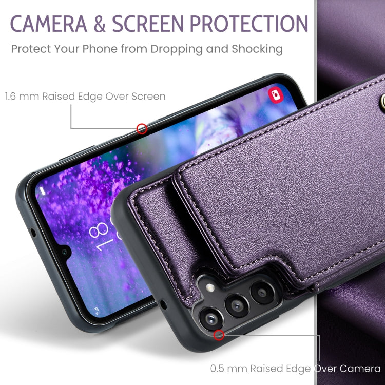 For Samsung Galaxy A16 5G CaseMe C22 Card Slots Holder RFID Anti-theft Phone Case(Purple) - Galaxy Phone Cases by CaseMe | Online Shopping South Africa | PMC Jewellery | Buy Now Pay Later Mobicred