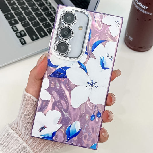 For Samsung Galaxy S25+ 5G Electroplating Flowers Plants Texture TPU Phone Case(Bougainvillea FL8) - Galaxy S25+ 5G Cases by PMC Jewellery | Online Shopping South Africa | PMC Jewellery | Buy Now Pay Later Mobicred