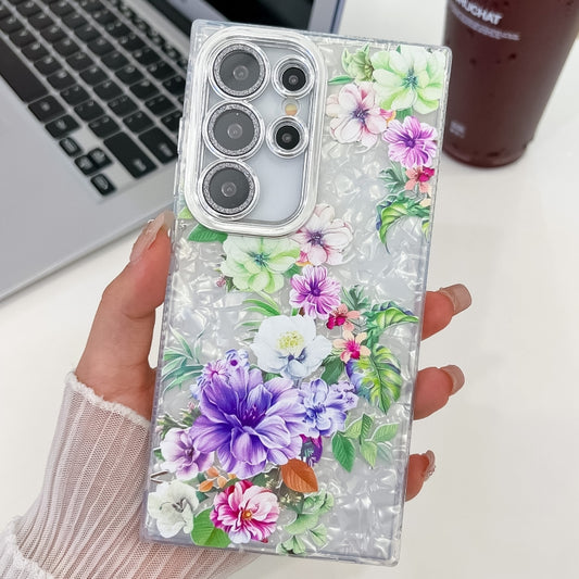 For Samsung Galaxy S25 Ultra 5G Electroplating Flowers Plants Texture TPU Phone Case(Colorful Peony FL10) - Galaxy S25 Ultra 5G Cases by PMC Jewellery | Online Shopping South Africa | PMC Jewellery | Buy Now Pay Later Mobicred