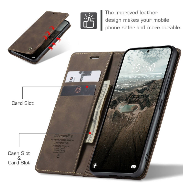 For Redmi Note 14 5G CaseMe 013 Multifunctional Horizontal Flip Leather Phone Case(Coffee) - Note 14 Cases by CaseMe | Online Shopping South Africa | PMC Jewellery | Buy Now Pay Later Mobicred