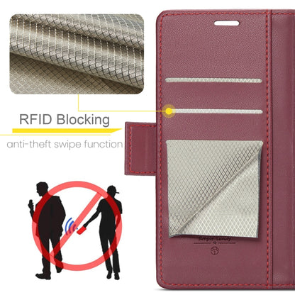 For Redmi Note 14 5G CaseMe 023 Butterfly Buckle Litchi Texture RFID Anti-theft Leather Phone Case(Red) - Note 14 Cases by CaseMe | Online Shopping South Africa | PMC Jewellery | Buy Now Pay Later Mobicred