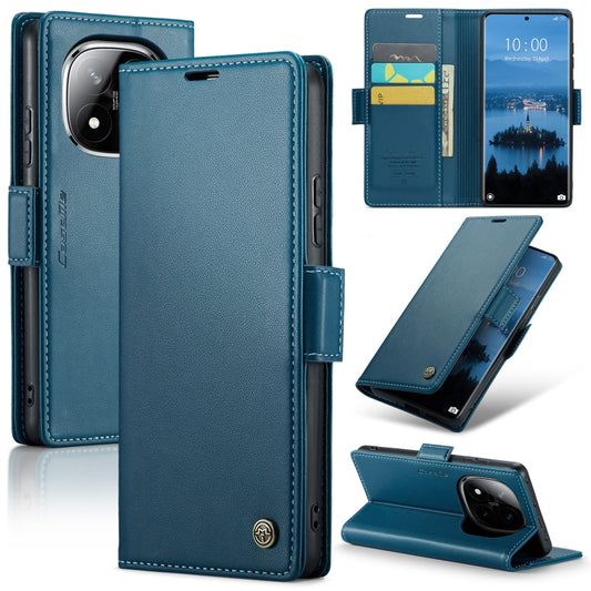 For Redmi Note 14 Pro 5G CaseMe 023 Butterfly Buckle Litchi Texture RFID Anti-theft Leather Phone Case(Blue) - Note 14 Pro Cases by CaseMe | Online Shopping South Africa | PMC Jewellery | Buy Now Pay Later Mobicred