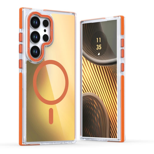 For Samsung Galaxy S25 Ultra 5G Dual-Color Gradient Discolor MagSafe Phone Case(Orange) - Galaxy S25 Ultra 5G Cases by PMC Jewellery | Online Shopping South Africa | PMC Jewellery | Buy Now Pay Later Mobicred