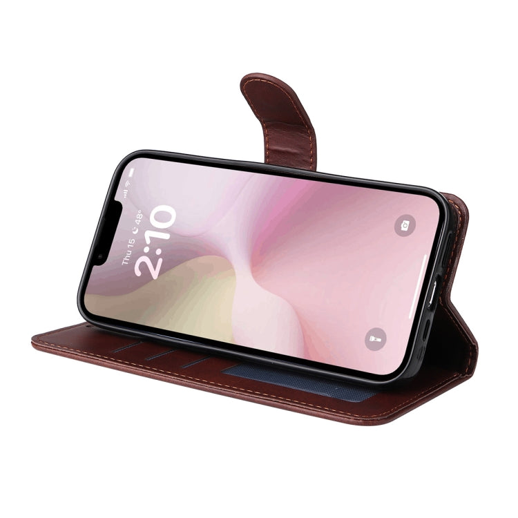 For iPhone 16e ENKAY Card Wallet Calf Texture Leather Phone Case with Screen Film(Blue) - iPhone 16e Cases by ENKAY | Online Shopping South Africa | PMC TechLife | Buy Now Pay Later Mobicred