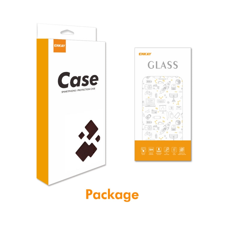 For iPhone 16e ENKAY Card Wallet Calf Texture Leather Phone Case with Screen Film(Blue) - iPhone 16e Cases by ENKAY | Online Shopping South Africa | PMC TechLife | Buy Now Pay Later Mobicred