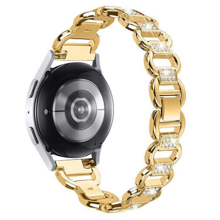 20mm Oval Diamond Stainless Steel Watch Band(Gold) - free shipping - PMC TechLife - Order now!