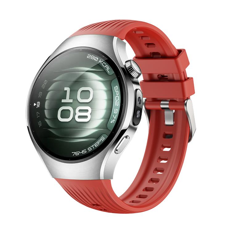 For Huawei Watch 5 42mm Vertical Silicone Watch Band(Red) - free shipping - PMC TechLife - Order now!