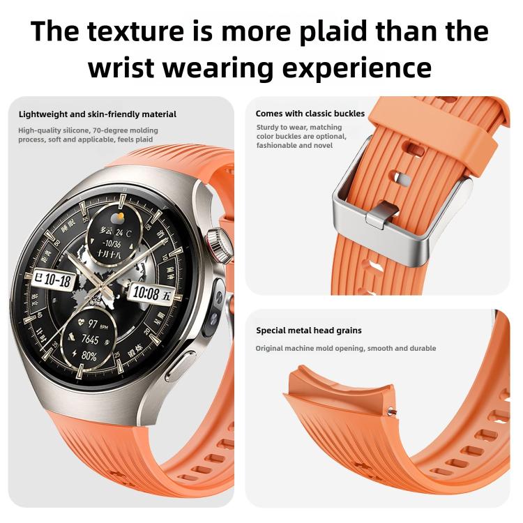 For Huawei Watch 5 42mm Vertical Silicone Watch Band(Starlight Purple) - free shipping - PMC TechLife - Order now!