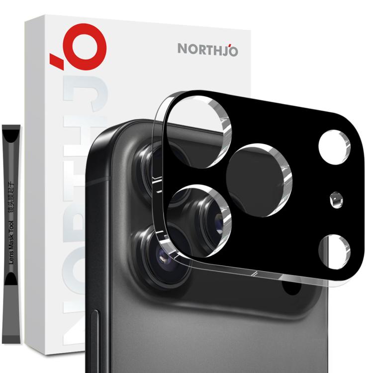 For iPhone 17 Pro NORTHJO Camera Lens Protector 3D HD Tempered Glass Film(Black) - iPhone 17 Pro Tempered Glass by NORTHJO | Online Shopping South Africa | PMC TechLife | Buy Now Pay Later Mobicred