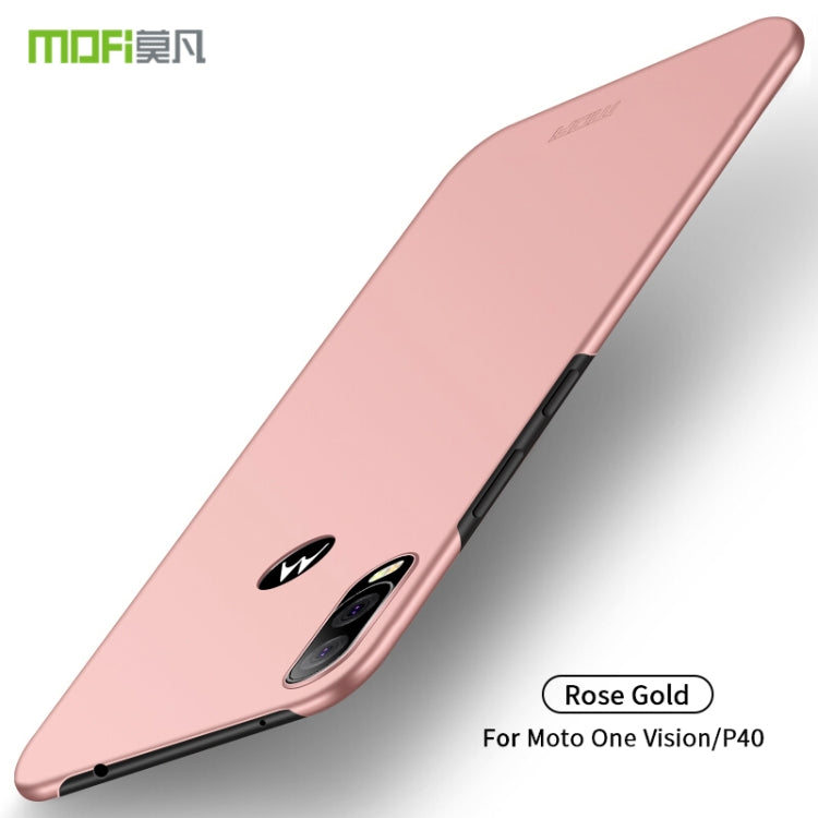 MOFI Frosted PC Ultra-thin Hard Case for Moto P40/One Vision(Rose gold) - Motorola Cases by MOFI | Online Shopping South Africa | PMC Jewellery