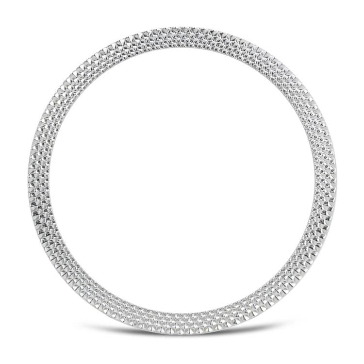 For Samsung Galaxy Watch8 40mm Rhombic Texture Bezel and Solid Color Stitched Silicone Watch Band(Starlight Silver) - free shipping - PMC TechLife - Order now!