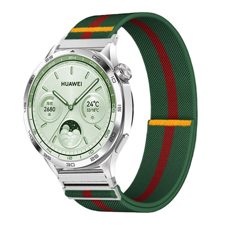 18mm Adjustable Single Loop Elastic Nylon Watch Band(Green Red) - free shipping - PMC TechLife - Order now!