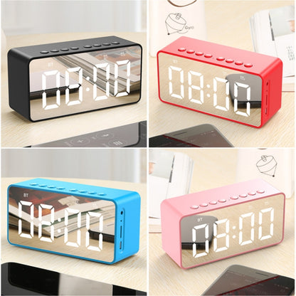 AEC BT506 Speaker with Mirror, LED Clock Display, Dual Alarm Clock, Snooze, HD Hands-free Calling, HiFi Stereo(Red) - Desktop Speaker by AEC | Online Shopping South Africa | PMC Jewellery | Buy Now Pay Later Mobicred