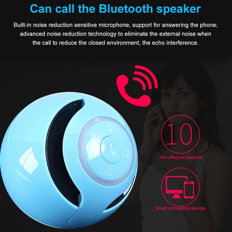 A18 Ball Bluetooth Speaker with LED Light Portable Wireless Mini Speaker Mobile Music MP3 Subwoofer Support TF (Pink) - Desktop Speaker by T&G | Online Shopping South Africa | PMC Jewellery | Buy Now Pay Later Mobicred