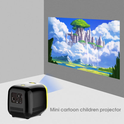 L1 Children Projector Mini LED Portable Home Speaker Projector, UK Plug(Black) - LED Projector by PMC Jewellery | Online Shopping South Africa | PMC Jewellery | Buy Now Pay Later Mobicred