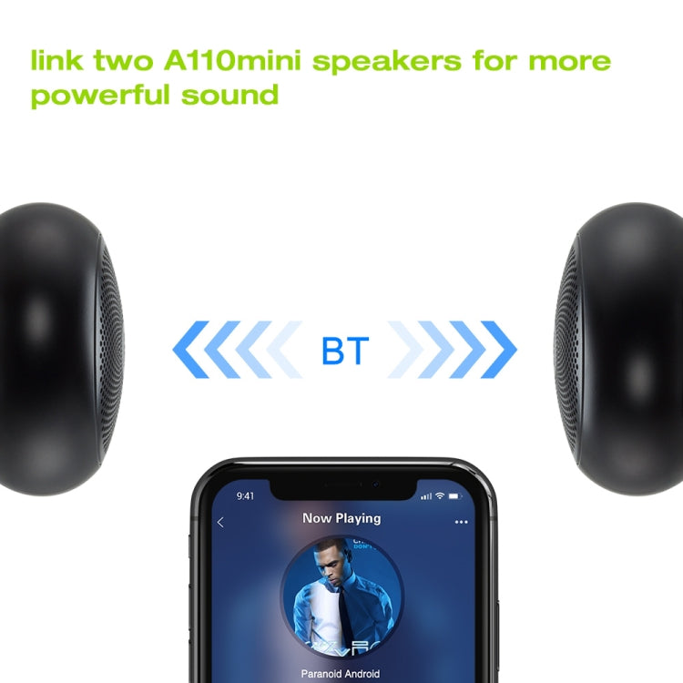 EWA A110mini High Hidelity Bluetooth Speaker Small Size High Power Bass, TWS Bluetooth Technology, Support TF(Silver) - free shipping - PMC Jewellery - Order now!