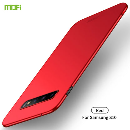 For Galaxy S10 MOFI Frosted PC Ultra-thin Hard Case(Red) - Galaxy Phone Cases by MOFI | Online Shopping South Africa | PMC Jewellery