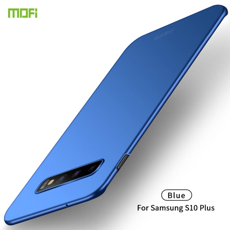 For Galaxy S10+ MOFI Frosted PC Ultra-thin Hard Case(Blue) - Galaxy Phone Cases by MOFI | Online Shopping South Africa | PMC TechLife