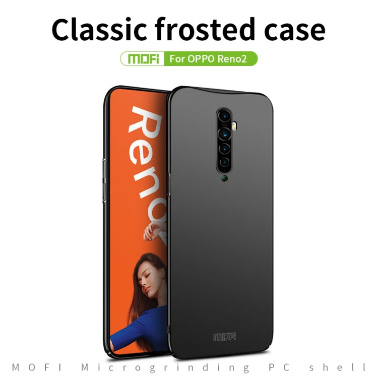 For OPPO Reno2 MOFI Frosted PC Ultra-thin Hard Case(Blue) - OPPO Cases by MOFI | Online Shopping South Africa | PMC Jewellery