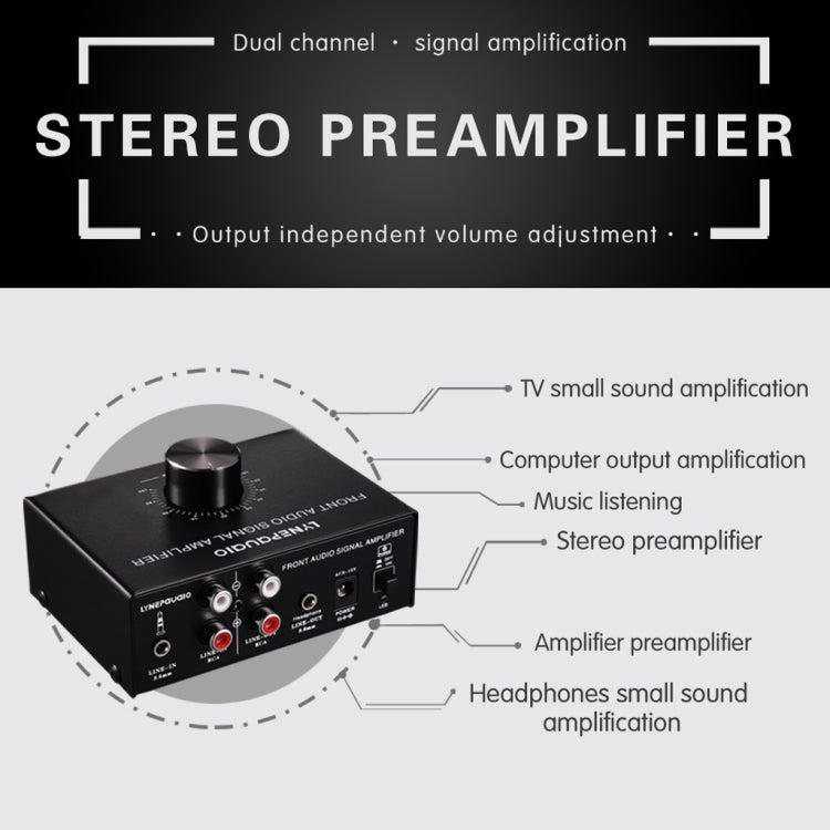 B015 Front Stereo Signal Amplifier Booster Headphones Speaker Amplifier Headset Dual-Audio Source -  by PMC Jewellery | Online Shopping South Africa | PMC Jewellery | Buy Now Pay Later Mobicred