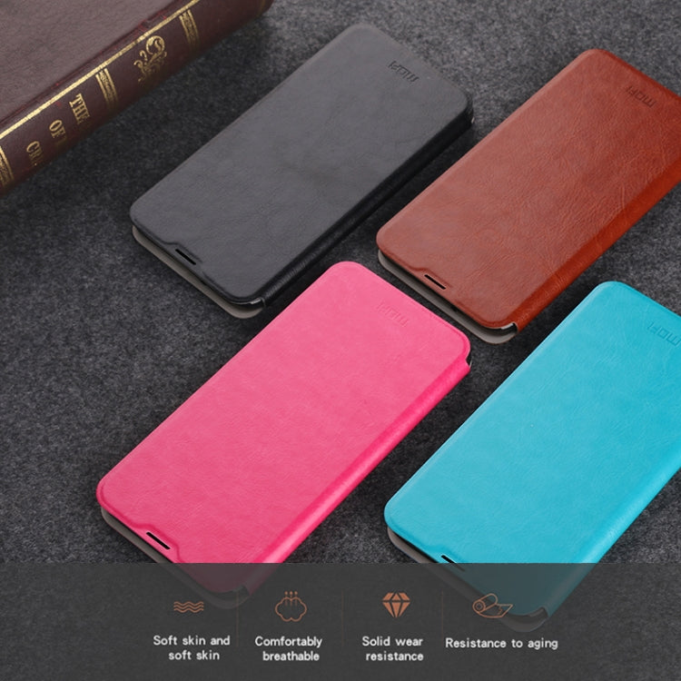 For Xiaomi  Mi 9 Pro MOFI Rui Series Classical Leather Flip Leather Case With Bracket Embedded Steel Plate All-inclusive(Brown) - Xiaomi Cases by MOFI | Online Shopping South Africa | PMC Jewellery