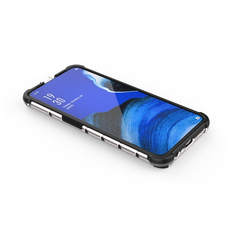 For Oppo Reno2 Z Shockproof Honeycomb PC + TPU Case(White) - OPPO Cases by PMC TechLife | Online Shopping South Africa | PMC TechLife