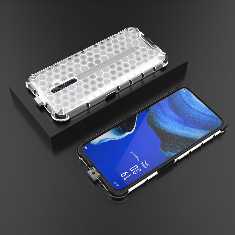 For Oppo Reno2 Z Shockproof Honeycomb PC + TPU Case(White) - OPPO Cases by PMC Jewellery | Online Shopping South Africa | PMC Jewellery