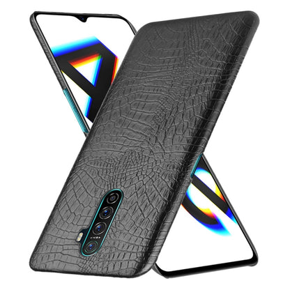 For OPPO Realme X2 Pro / Reno Ace Shockproof Crocodile Texture PC + PU Case(Black) - Realme Cases by PMC Jewellery | Online Shopping South Africa | PMC Jewellery | Buy Now Pay Later Mobicred