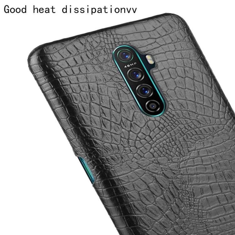 For OPPO Realme X2 Pro / Reno Ace Shockproof Crocodile Texture PC + PU Case(Black) - Realme Cases by PMC Jewellery | Online Shopping South Africa | PMC Jewellery | Buy Now Pay Later Mobicred