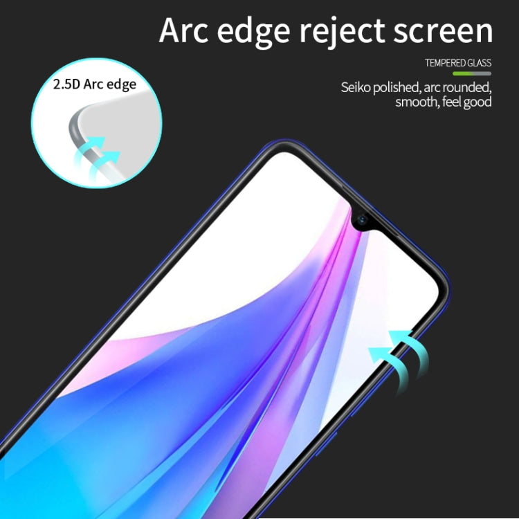 For Xiaomi Redmi Note 8T MOFI 9H 2.5D Full Screen Tempered Glass Film(Black) -  by MOFI | Online Shopping South Africa | PMC Jewellery