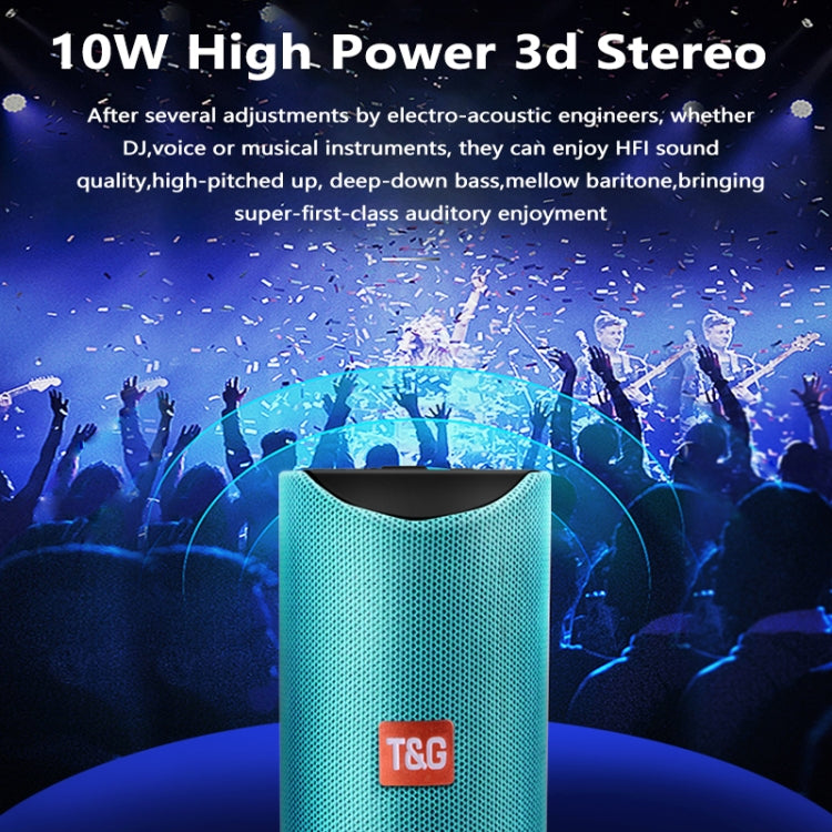 T&G TG113 Portable Bluetooth Speakers Waterproof Stereo Outdoor Loudspeaker MP3 Bass Sound Box with FM Radio(Gray) - Desktop Speaker by T&G | Online Shopping South Africa | PMC Jewellery | Buy Now Pay Later Mobicred