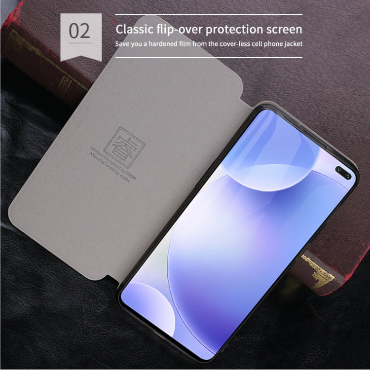 For Xiaomi RedMi K30 MOFI Rui Series Classical Leather Flip Leather Case With Bracket Embedded Steel Plate All-inclusive(Blue) - Xiaomi Cases by MOFI | Online Shopping South Africa | PMC Jewellery