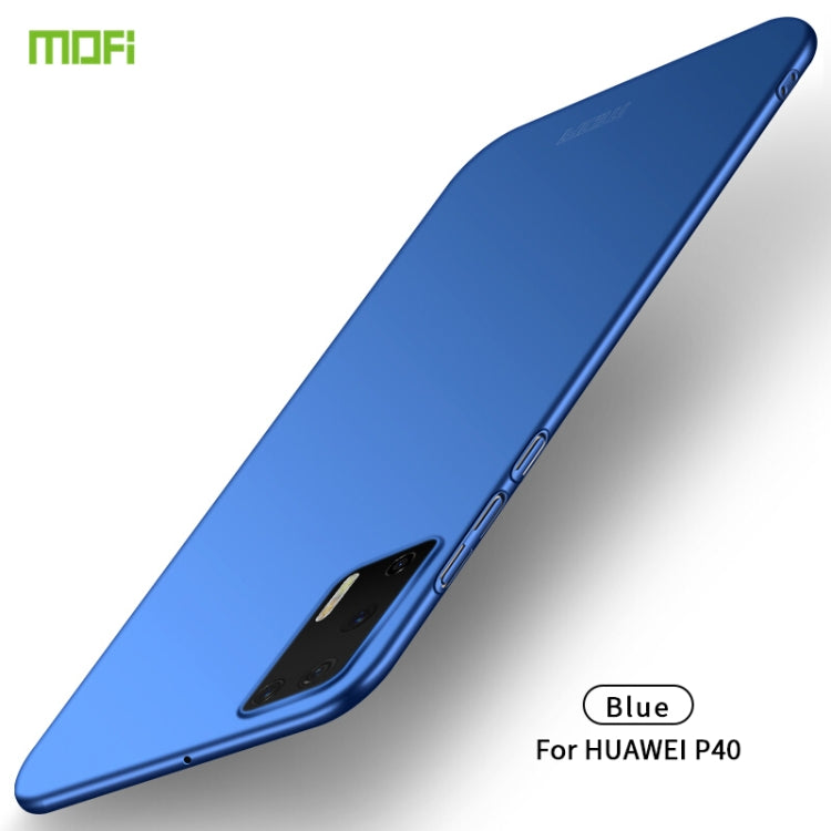 For Huawei P40 MOFI Frosted PC Ultra-thin Hard Case(Blue) - Huawei Cases by MOFI | Online Shopping South Africa | PMC Jewellery