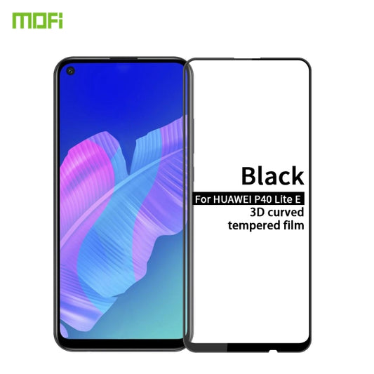 For Huawei P40 Lite E MOFI 9H 3D Explosion-proof Curved Screen Tempered Glass Film(Black) - Huawei Tempered Glass by MOFI | Online Shopping South Africa | PMC Jewellery