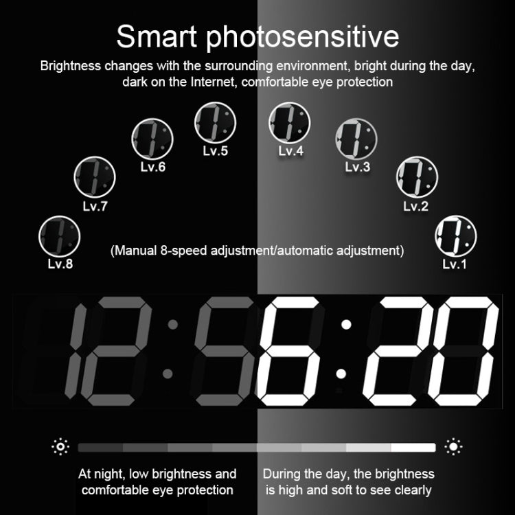 Multifunctional LED Wall Clock Creative Digital Clock, Style:Sealed Box Remote Control(Blue Font) - Wall Clock by PMc TechLife | Online Shopping South Africa | PMc TechLife | Buy Now Pay Later Mobicred