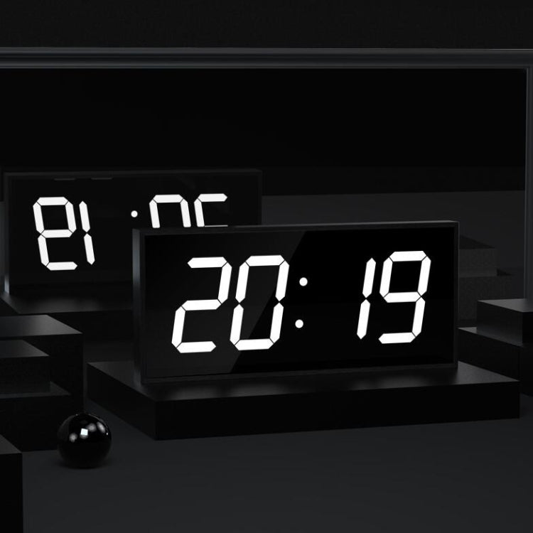 LED Large Screen Digital Electronic Clock Remote Control Double-sided Wall Clock (White) - Wall Clock by PMc TechLife | Online Shopping South Africa | PMc TechLife | Buy Now Pay Later Mobicred