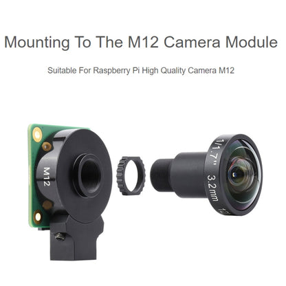 Waveshare WS1603212 For Raspberry Pi M12 High Resolution Lens, 12MP, 160 Degree FOV, 3.2mm Focal Length, 23967 - Raspberry Pi Accessories by WAVESHARE | Online Shopping South Africa | PMC Jewellery | Buy Now Pay Later Mobicred