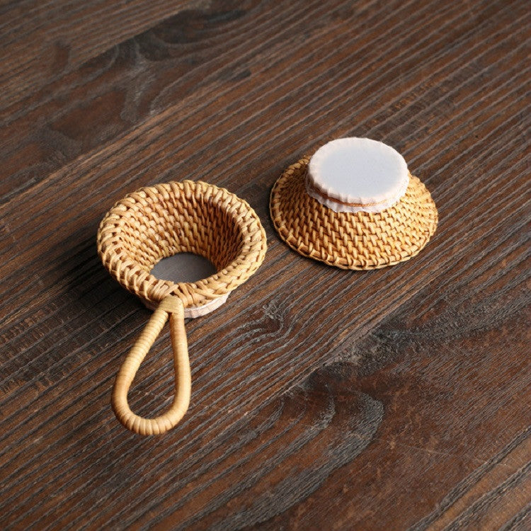 Bamboo Woven Creative Filter Reusable Filter Tea Colander Gadget, Style:Rattan Tea Drain with Handle - Tea Strainers by PMC TechLife | Online Shopping South Africa | PMC TechLife | Buy Now Pay Later Mobicred