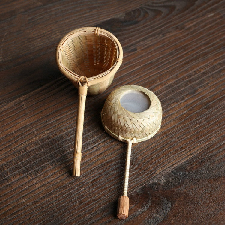 Bamboo Woven Creative Filter Reusable Filter Tea Colander Gadget, Style:Bamboo Woven Tea Leak - Tea Strainers by PMC TechLife | Online Shopping South Africa | PMC TechLife | Buy Now Pay Later Mobicred