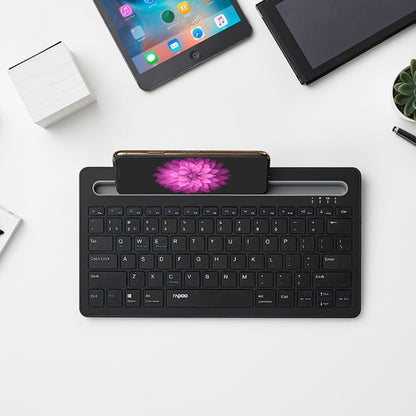 Rapoo XK100 78 Keys Wireless Bluetooth Office Business Keyboard(Black) - Wireless Keyboard by Rapoo | Online Shopping South Africa | PMC Jewellery | Buy Now Pay Later Mobicred