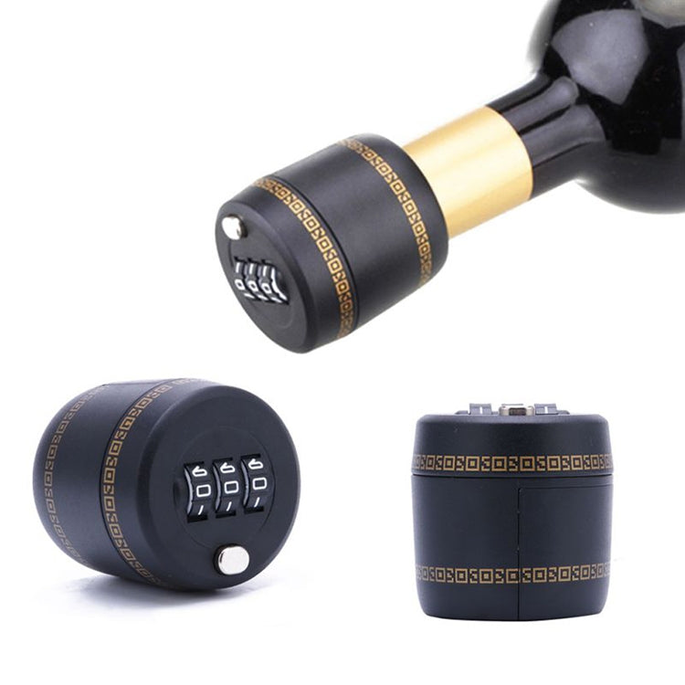 Red Wine Bottle Code Lock Bottle Cap Lock - Bottle Stopper by PMC Jewellery | Online Shopping South Africa | PMC Jewellery | Buy Now Pay Later Mobicred