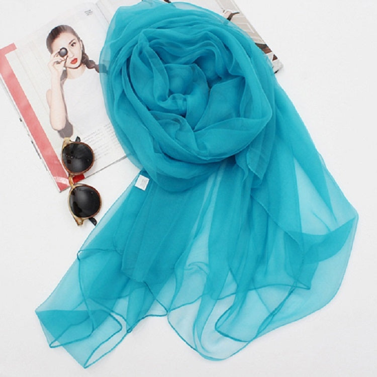 Summer Ultra-thin Chiffon Silk Scarf Air Conditioning Shawl Sunscreen Scarf, Size:190 x 120cm(Black) - Scarf by PMC Jewellery | Online Shopping South Africa | PMC Jewellery