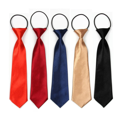 Solid Color Casual Rubber Band Lazy Tie for Children(Red) - Tie clip by PMC Jewellery | Online Shopping South Africa | PMC Jewellery