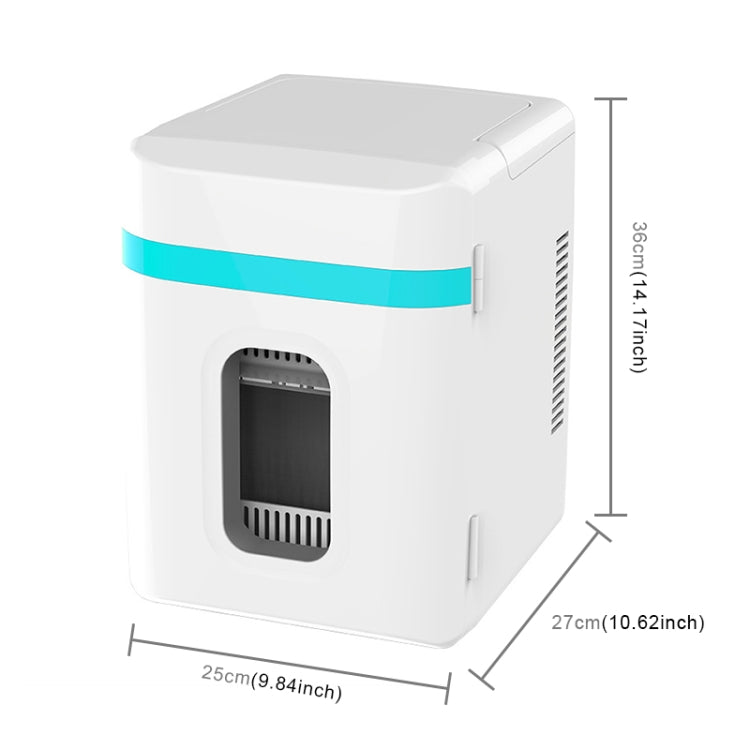 10L Mini Refrigerator Car Home Dual-use Small Dormitory Refrigerator, CN Plug(White Blue) - Refrigerators & Accessories by PMC Jewellery | Online Shopping South Africa | PMC Jewellery | Buy Now Pay Later Mobicred