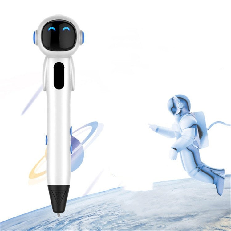 Astronaut 3D Printing Pen Low Temperature Intelligent Wireless Stereo Graffiti Painting Children 3D Brush, Battery Capacity:1000 mAH(White) - 3D Printer by PMC Jewellery | Online Shopping South Africa | PMC Jewellery | Buy Now Pay Later Mobicred