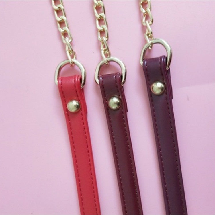 Women Bag PU Leather Chain Long Shoulder Strap Bag Accessories(Cross Pattern Black) - Accessories by PMC TechLife | Online Shopping South Africa | PMC TechLife | Buy Now Pay Later Mobicred