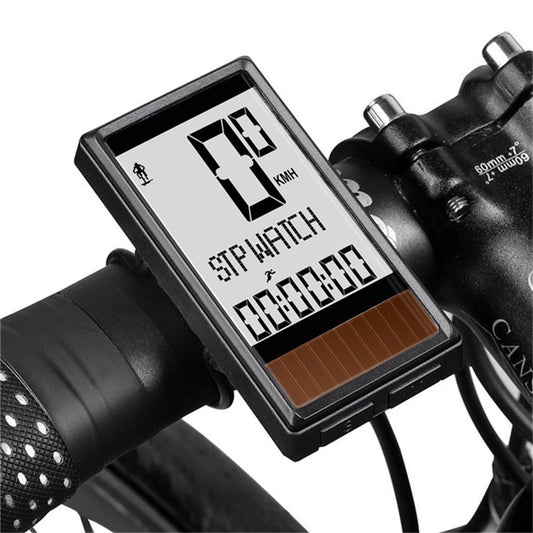 WEST BIKING Wireless Solar Code Table Mountain Road Bike Large Character Code Table Five Language Waterproof Speedometer - Speedometers by PMC Jewellery | Online Shopping South Africa | PMC Jewellery | Buy Now Pay Later Mobicred